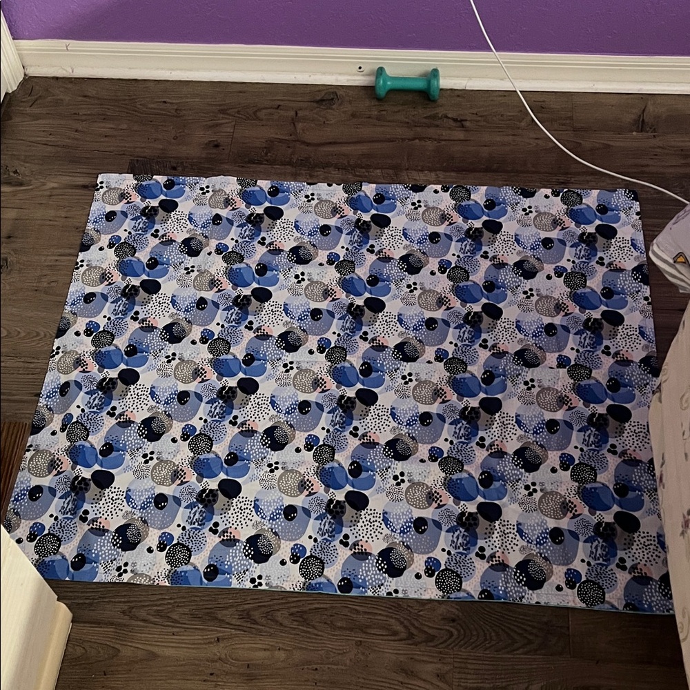 Abstract Blue and Black Patterned blanket